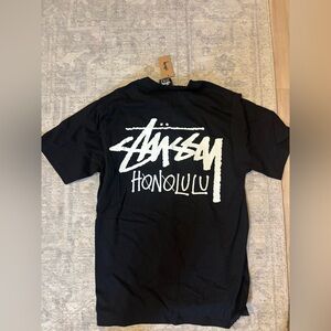 Stussy Black and White Honolulu Tee